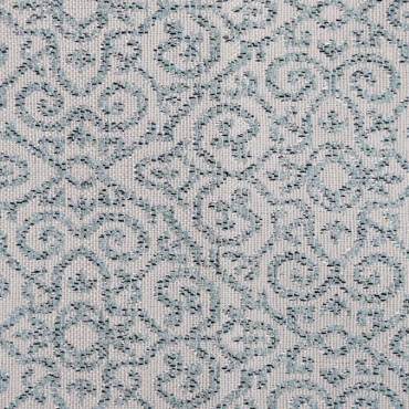 Υφασμα επιπλώσεως es.εκρου γαλαζιο aramil