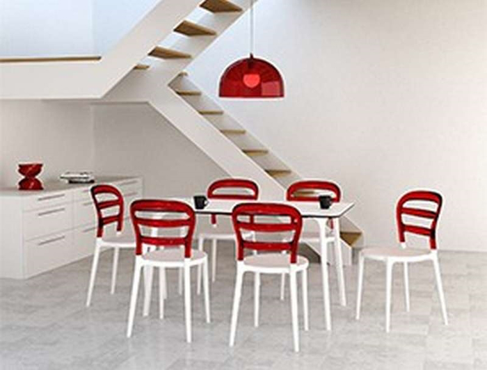 BIBI WHITE/RED TRANSP.KAREKLA