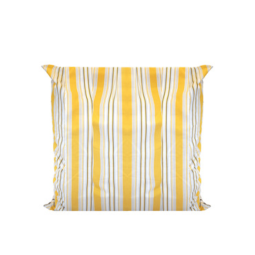 Πουφ Μαξιλάρα Χρώματος White&Yellow Pattern