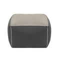 Pouf Skampo Dermatini Xromatos Grey With Pattern